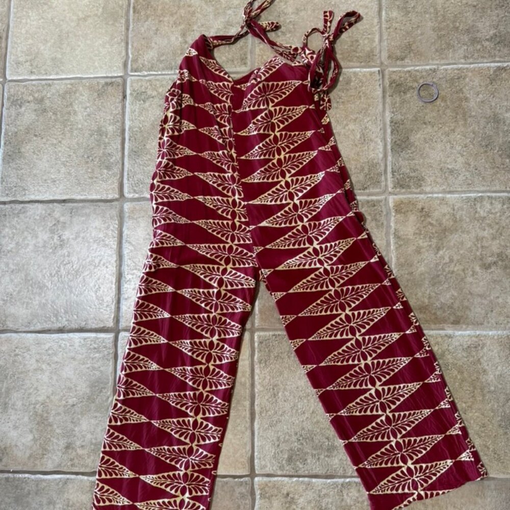 Noa Noa Jumpsuit with Hand batiked aloha print